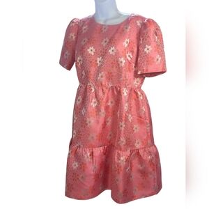 NWT Julie Brown St Lucia flower  Dress large . Zips up back. Vibrant colors.